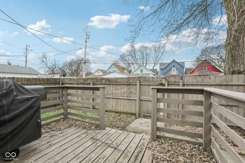 Outdoor living area at 729 E Morris Street, Indianapolis, IN