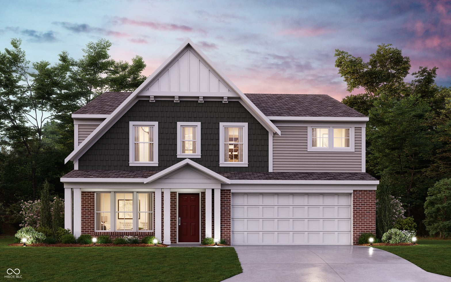 Front exterior at 9541 Jadestone Way, Indianapolis, IN