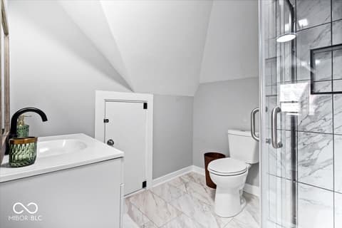 Primary bathroom at 1302 Laurel Street, Indianapolis, IN