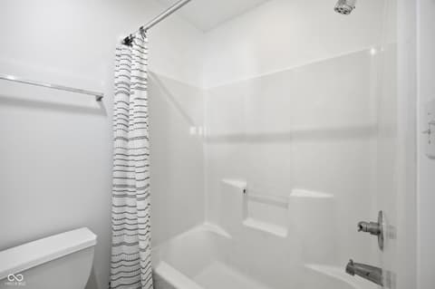 Bathroom at 12706 Brewton Street, Fishers, IN — Clean modern bathroom with spacious walk-in shower.