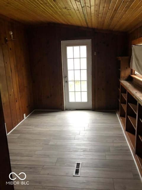 Living room at 1520 Noble Street, Anderson, IN