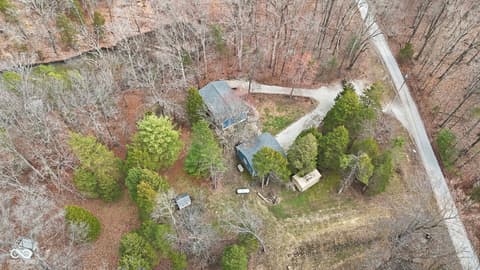 Aerial view at 7169 Brown Park Trace, Freetown, IN