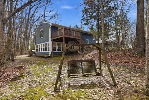 Backyard at 7169 Brown Park Trace, Freetown, IN