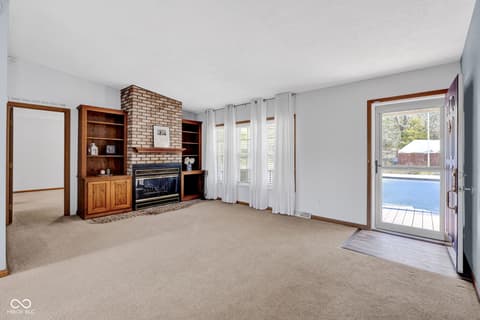 Living room at 1643 N Oak N Pine Lane, Center Point, IN