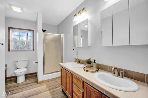 Primary bathroom at 1643 N Oak N Pine Lane, Center Point, IN