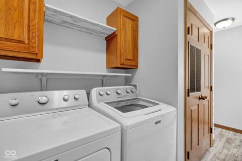 Laundry room at 1643 N Oak N Pine Lane, Center Point, IN