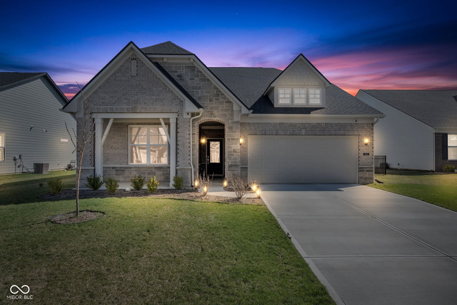 Front exterior at 3431 Sunnyvale Drive, Brownsburg, IN