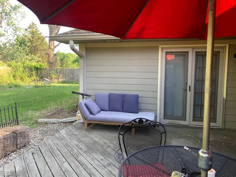 Outdoor living area at 5629 Gray Road, Indianapolis, IN
