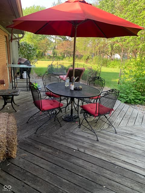 Outdoor living area at 5629 Gray Road, Indianapolis, IN