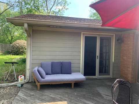 Outdoor living area at 5629 Gray Road, Indianapolis, IN