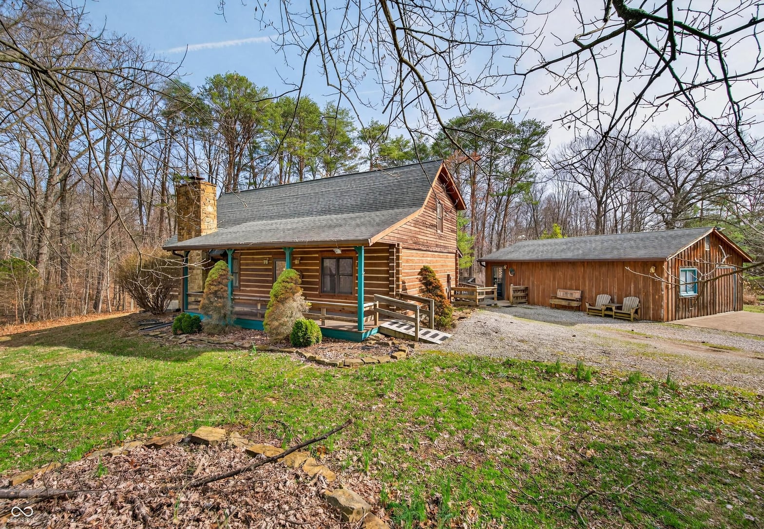 Front exterior at 187 Cabin Creek Lane, Morgantown, IN