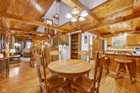 Dining room at 187 Cabin Creek Lane, Morgantown, IN