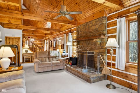 Living room at 187 Cabin Creek Lane, Morgantown, IN