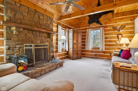 Living room at 187 Cabin Creek Lane, Morgantown, IN