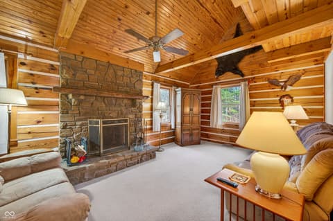 Living room at 187 Cabin Creek Lane, Morgantown, IN