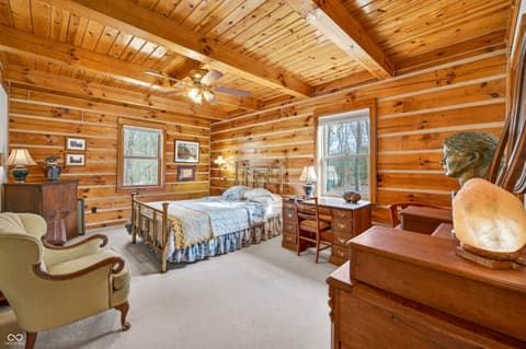 Primary bedroom at 187 Cabin Creek Lane, Morgantown, IN