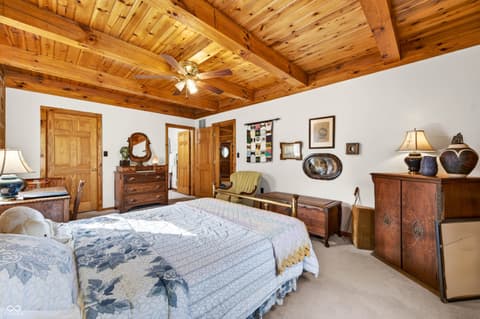 Primary bedroom at 187 Cabin Creek Lane, Morgantown, IN
