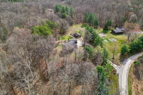 Aerial view at 187 Cabin Creek Lane, Morgantown, IN