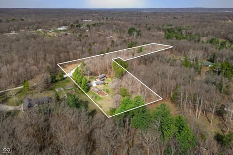 Aerial view at 187 Cabin Creek Lane, Morgantown, IN