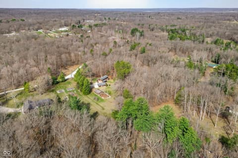 Aerial view at 187 Cabin Creek Lane, Morgantown, IN