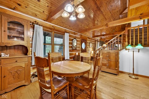 Dining room at 187 Cabin Creek Lane, Morgantown, IN