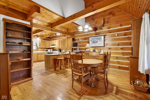 Dining room at 187 Cabin Creek Lane, Morgantown, IN