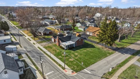 Aerial view at 201 N East Street, Pendleton, IN