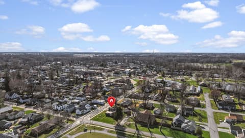 Aerial view at 201 N East Street, Pendleton, IN