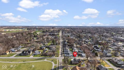 Aerial view at 201 N East Street, Pendleton, IN
