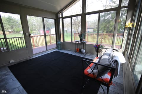 Outdoor living area at 104 Apple Tree Court, Fishers, IN