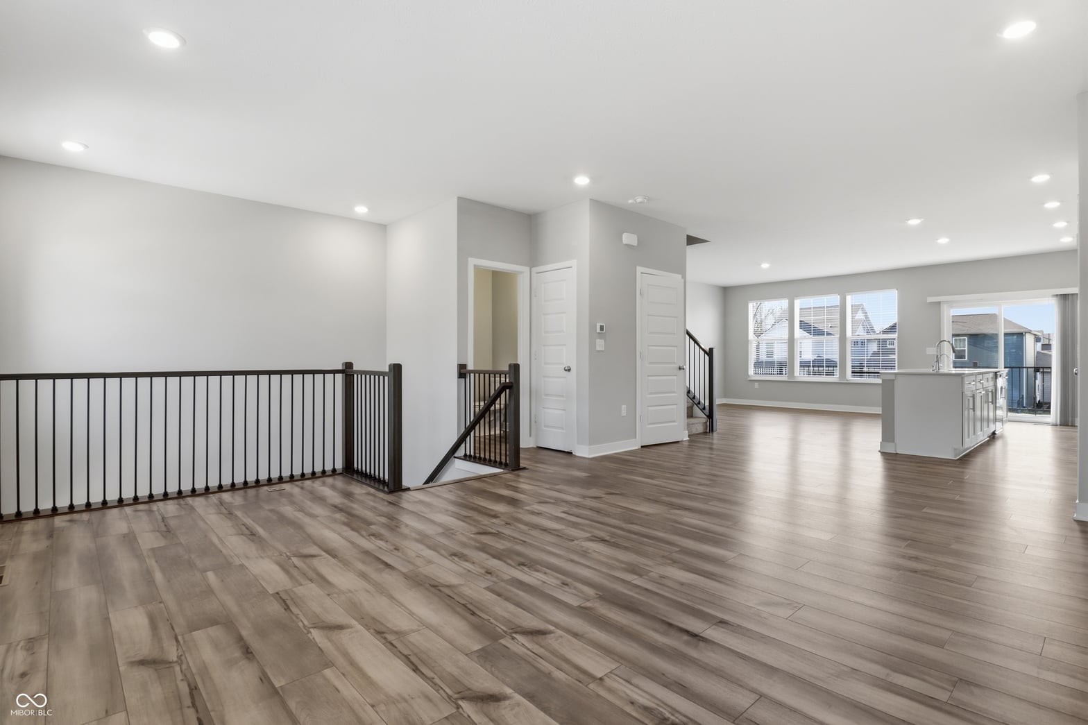 Bright open-concept family room with modern finishes