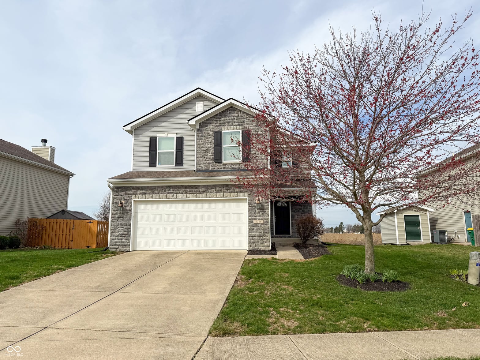 Front exterior at 3366 Firethorn Drive, Whitestown, IN