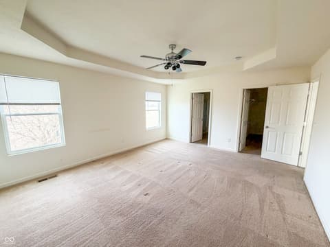 Primary bedroom at 3366 Firethorn Drive, Whitestown, IN
