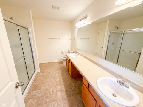 Primary bathroom at 3366 Firethorn Drive, Whitestown, IN