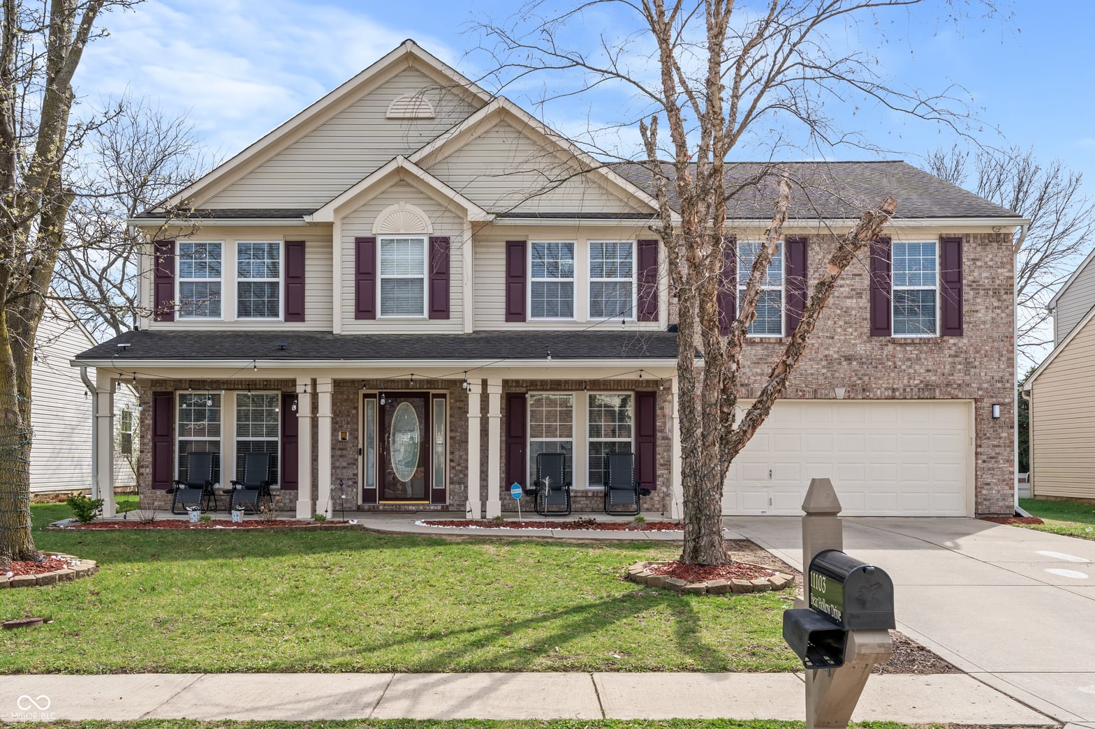 Front exterior at 11103 Bear Hollow Drive, Indianapolis, IN