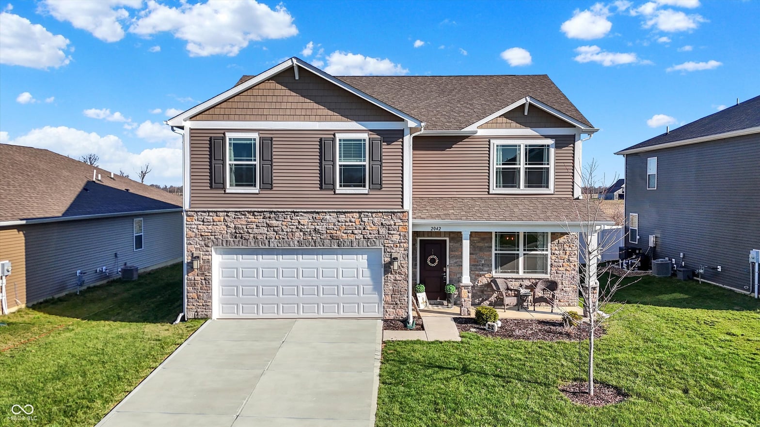 Front exterior at 2042 Downey Lane, Greenfield, IN
