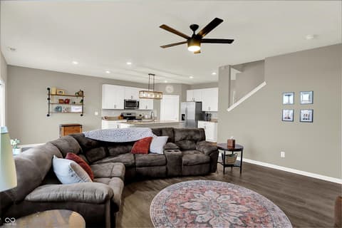 Living room at 2042 Downey Lane, Greenfield, IN