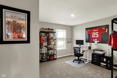 Home office at 2042 Downey Lane, Greenfield, IN