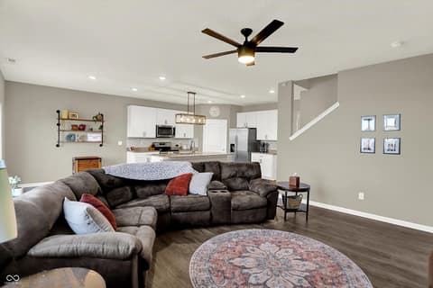 Living room at 2042 Downey Lane, Greenfield, IN
