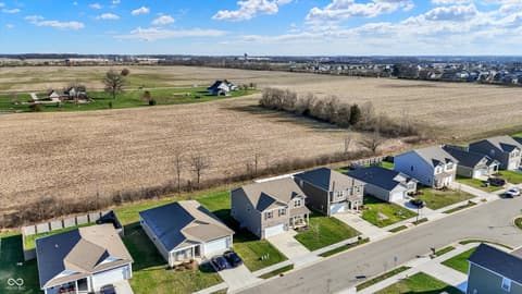 Aerial view at 2042 Downey Lane, Greenfield, IN