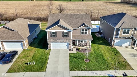 Front exterior at 2042 Downey Lane, Greenfield, IN