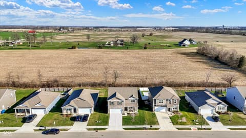 Aerial view at 2042 Downey Lane, Greenfield, IN