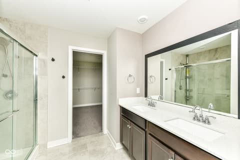 Primary bathroom at 1169 Meadowbank Lane, Avon, IN