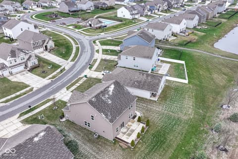 Aerial view at 1169 Meadowbank Lane, Avon, IN