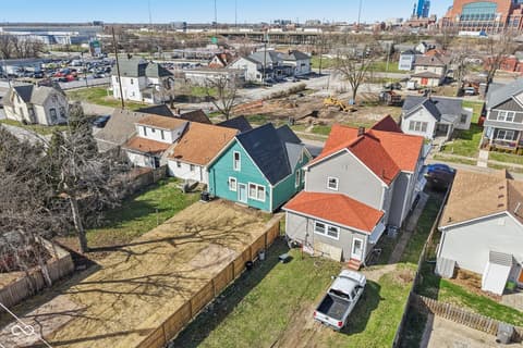 Aerial view at 237 Kansas Street, Indianapolis, IN
