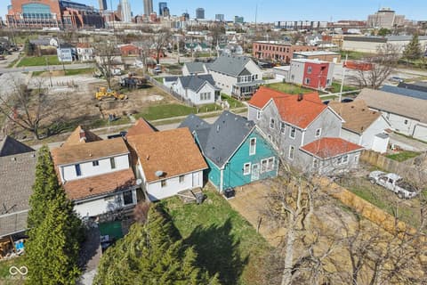 Aerial view at 237 Kansas Street, Indianapolis, IN