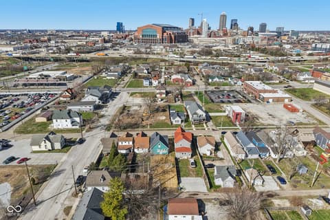Aerial view at 237 Kansas Street, Indianapolis, IN
