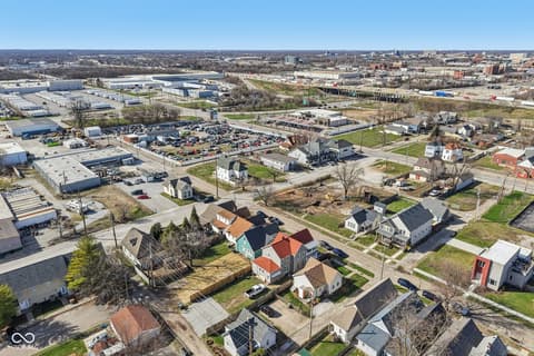 Aerial view at 237 Kansas Street, Indianapolis, IN