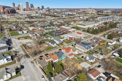 Aerial view at 237 Kansas Street, Indianapolis, IN