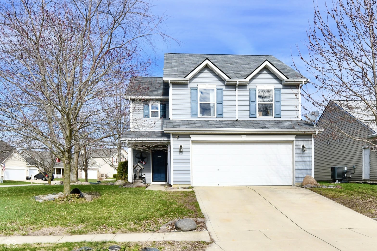 Front exterior at 3418 Roundlake Lane, Whitestown, IN